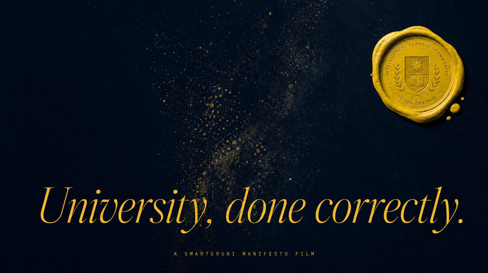 University, Done Correctly — A SmarterUni Manifesto — SmarterUni film poster