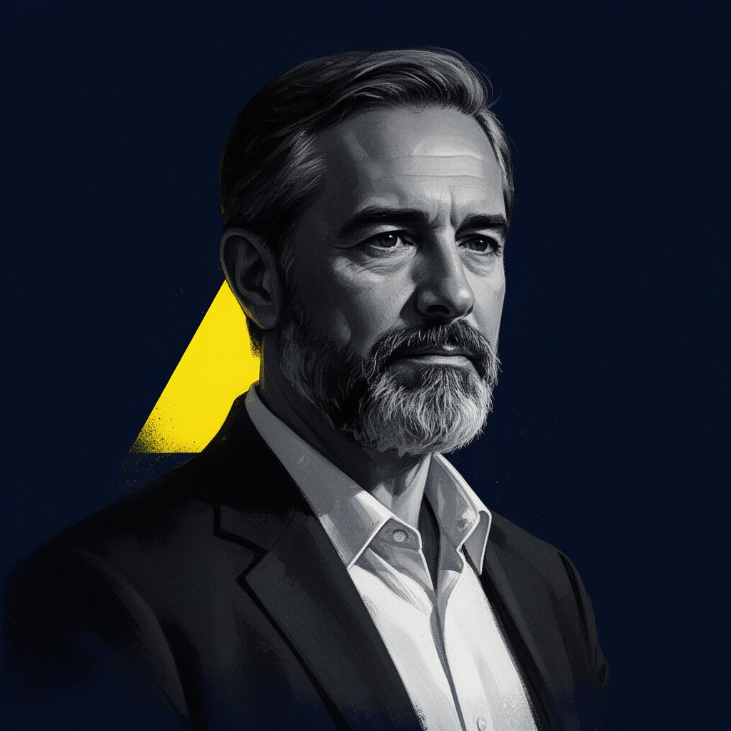 Stylized editorial portrait of Dr. Soheil Najafi Mehri, Co-Founder · Healthcare & Academia